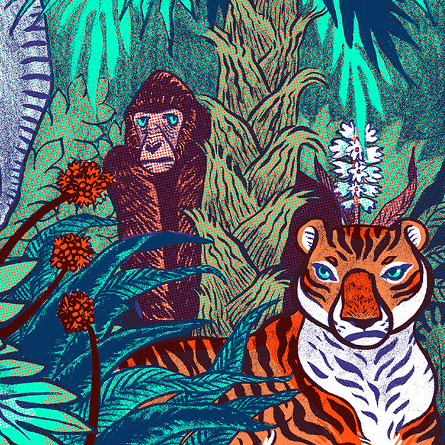 Jungle sérigraphiée