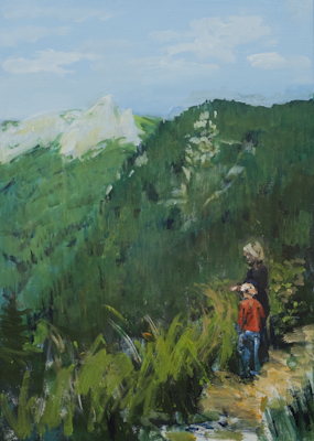 "Geborgen (Hochschwabgebiet,Stmk)", Acryl, 70x50cm, 2009