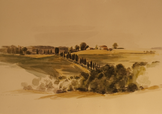 Bei Volterra, Aquarell 1990