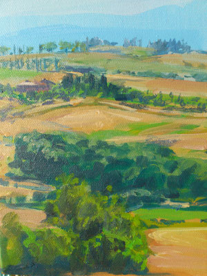 "Toscana, Le Crete ", Acryl, 18x24cm, 2016