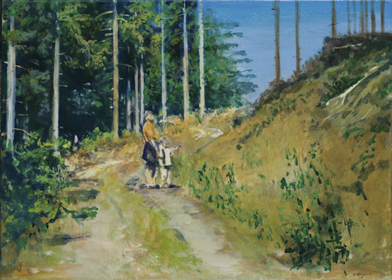 "Am Sattel", Acryl auf Leinwand, 50x70cm, 2004