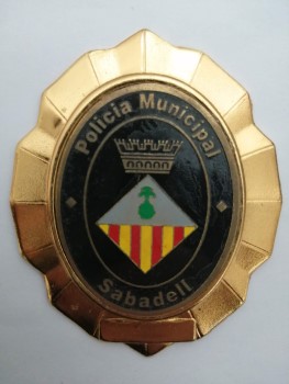 Placa de la Policía Local de Sabadell. Modelo 2004