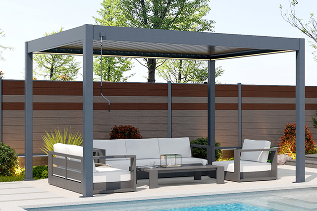 Lamellenpergola manuell