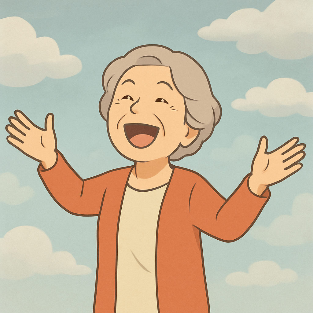 曇り空笑い