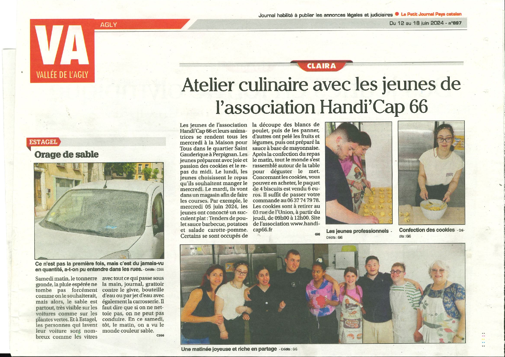 Atelier culinaire et vente de gâteaux