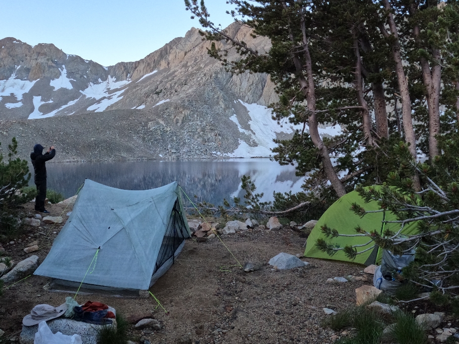 Mein Zeltlager knapp unterhalb des Pinchot Pass