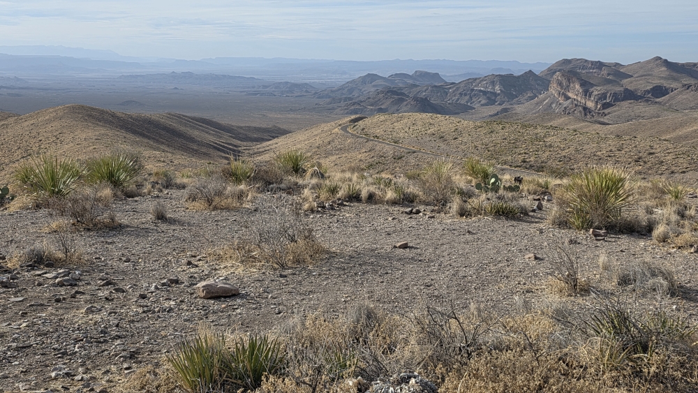 Ausblick auf der Fahrt Richtung Santa Elena Canyon und Mexiko