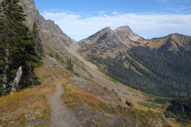 Vom Rock Pass zum Woody Pass (6400 Fuss), wo es dahinter Richtung Kanada hinunter ging