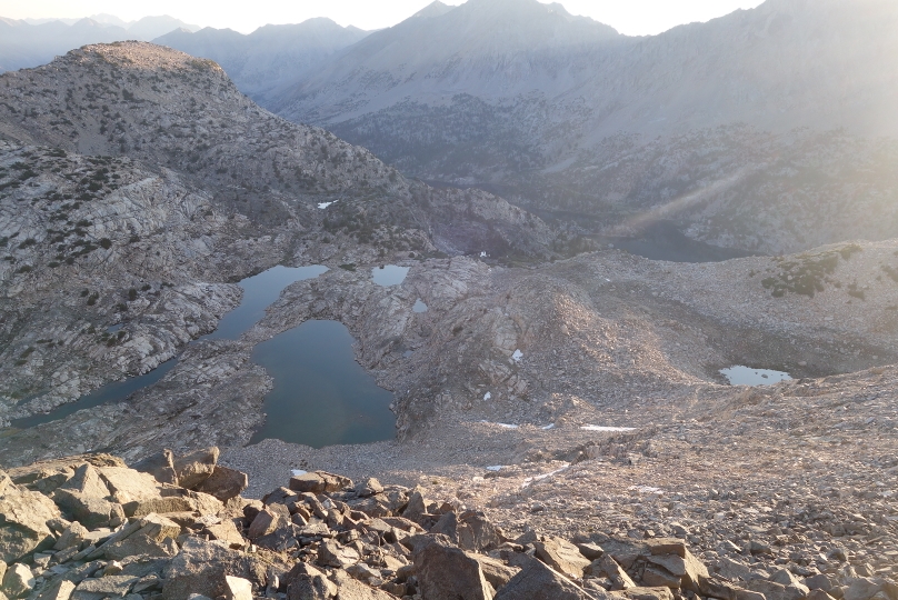 Blick hinunter vom Glen Pass auf der anderen Seite