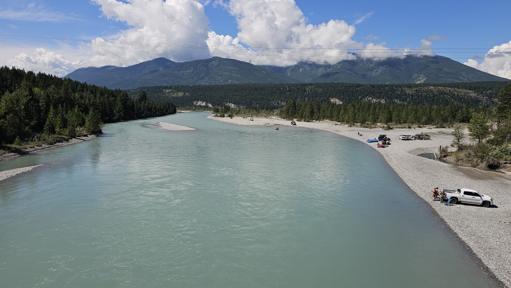 Überquerung des Kootenay river...
