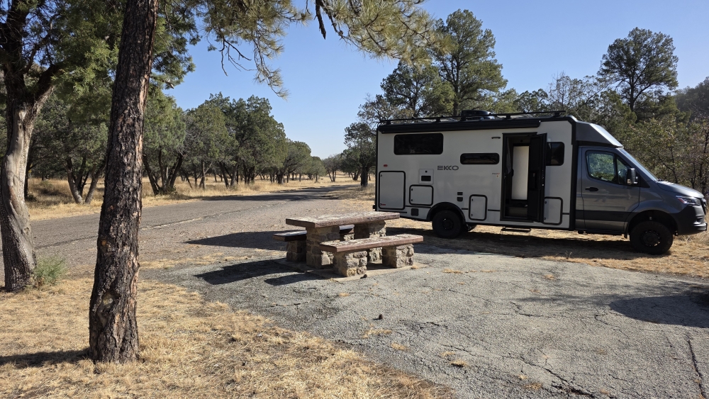 Mein zweimaliger Übernachtungsplatz in den Davis Mountains.