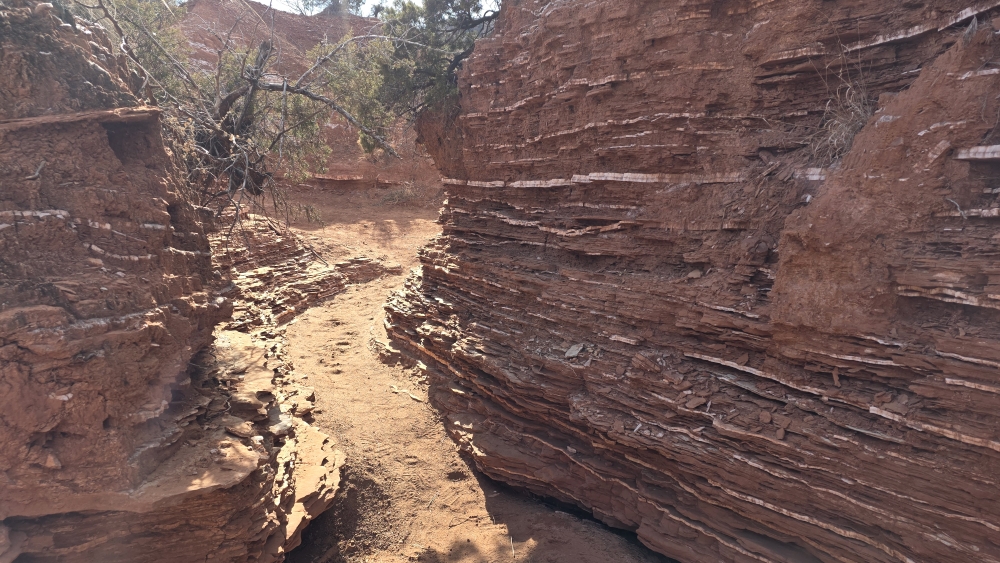 Interessante Schichten, die im Canyon zum Vorschein kommen...!
