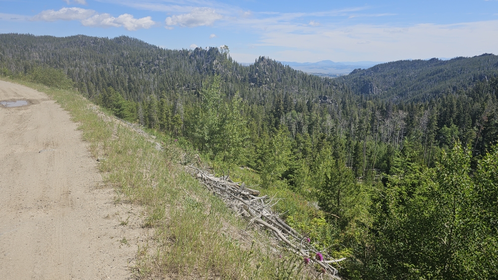 Erster Bergübergang nach Helena mit Blick nach Osten.