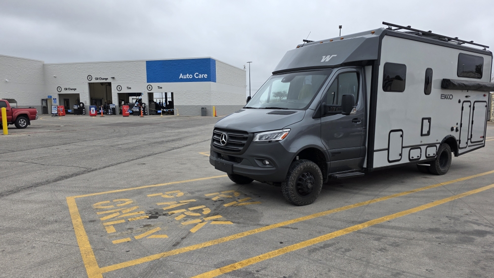 Park- und Übernachtungsplatz beim Walmart.
