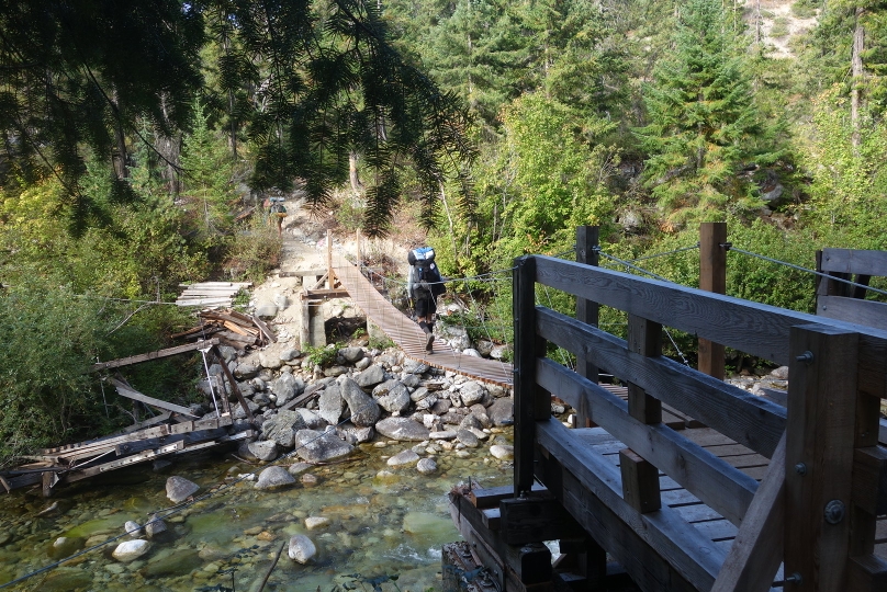 Hängebrücke im North Cascades National Park