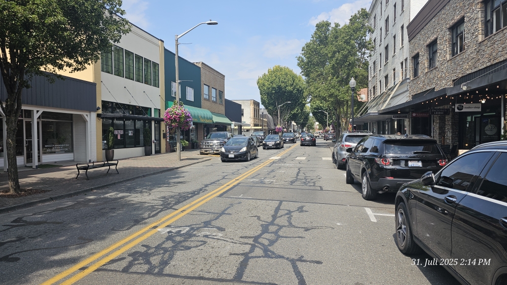 Hauptstrasse von Mt Vernon, wo ich Mittagshalt gemacht habe.