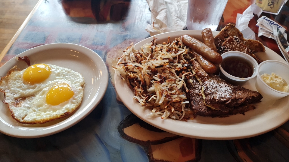 Mein Frühstück in Silverton, welches mich von der Qualität entäuscht hat