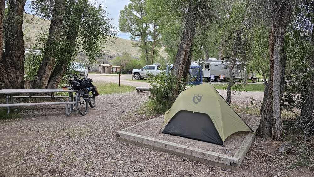 Mein Zeltplatz im Bannack State Park.