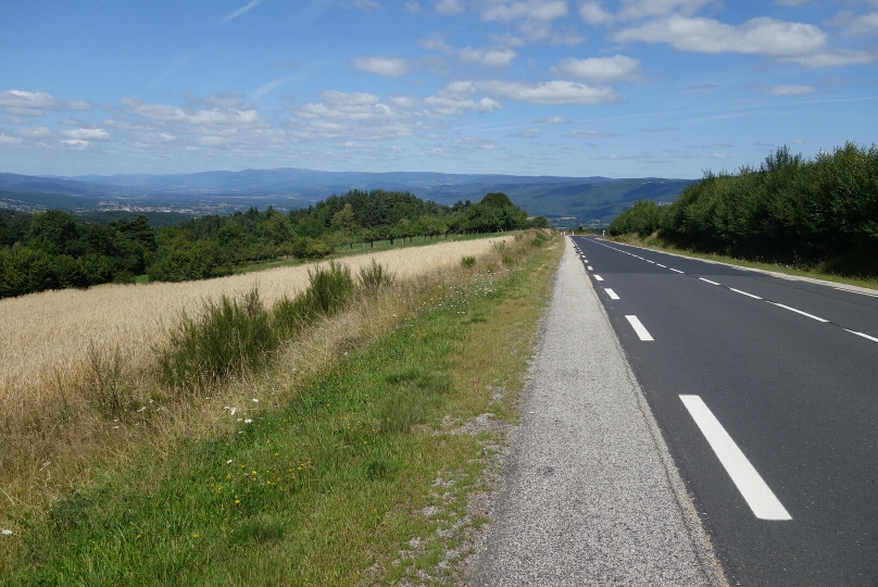 Downhill ride in the middle of the Massive Centrale