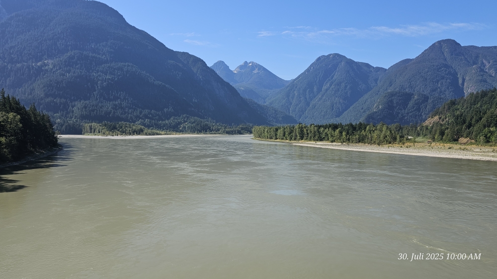 Der Fraser river, der bei Vancouver ins Meer fliesst.