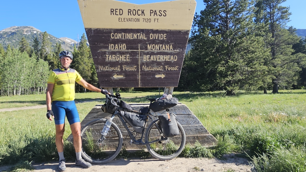 Auf dem Red Rock Pass: Grenze zwischen Idaho und Montana.