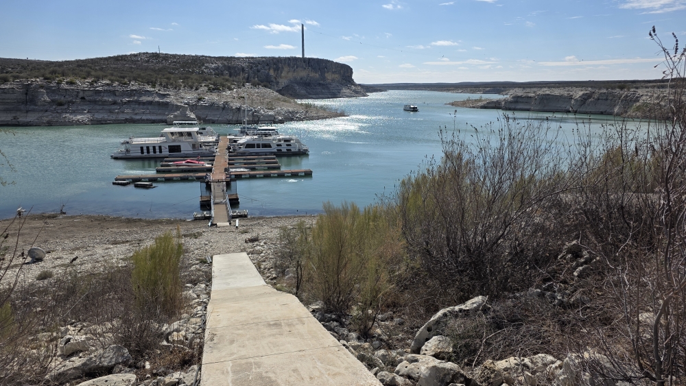 Kurzer Ausflug zum Amistad Reservoir: tiefer Wasserstand und nichts los!