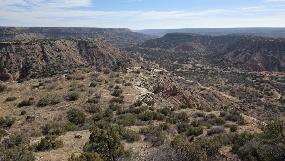 Blick vom Visitor Center hinunter in den Palo Duro Canyon.