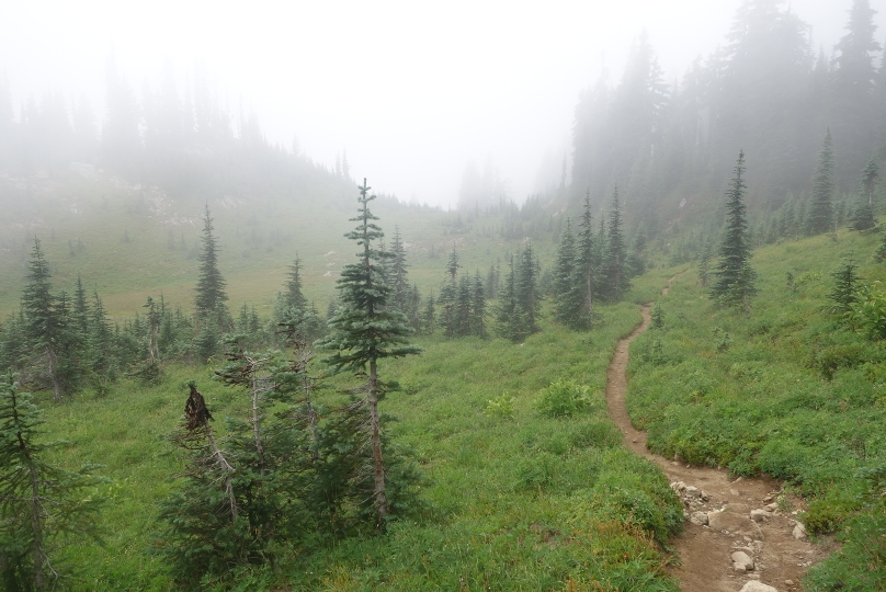 Wandern im Nebel fast den ganzen Tag!