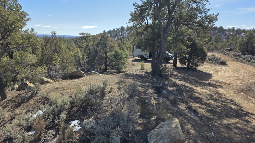 Mein Übernachtungsplatz im Carson National Forest...