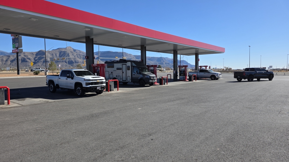 Beim Tanken in Alamogordo...