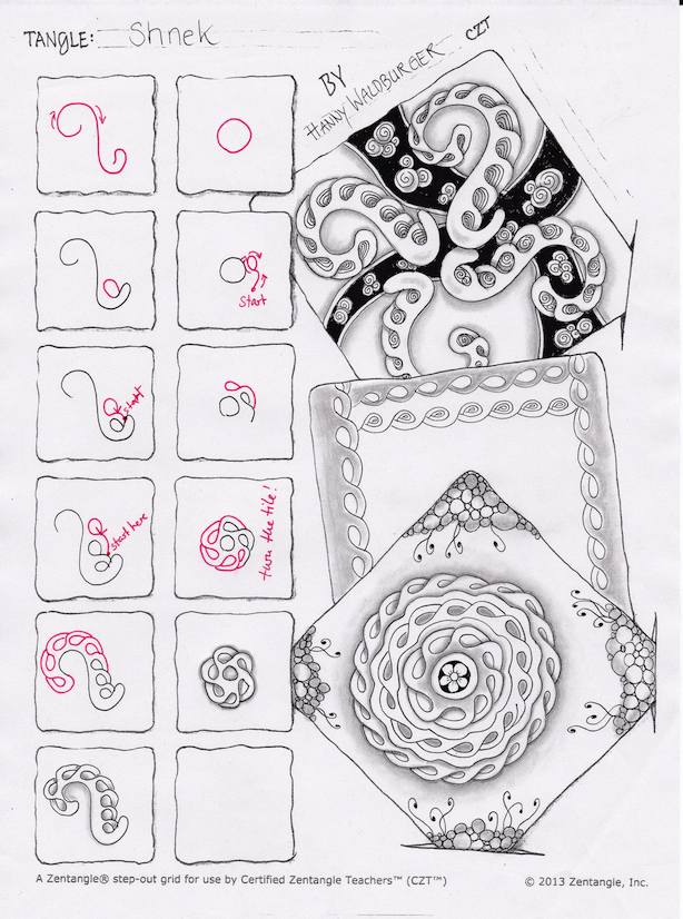 Shnek step out zentangle zenjoy