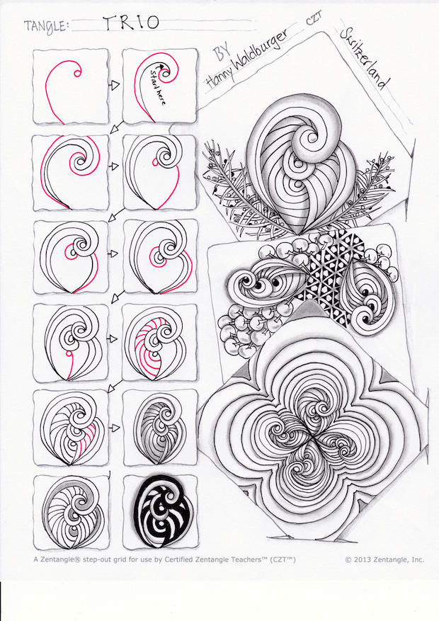 Trio stepout by Zenjoy Zentangle