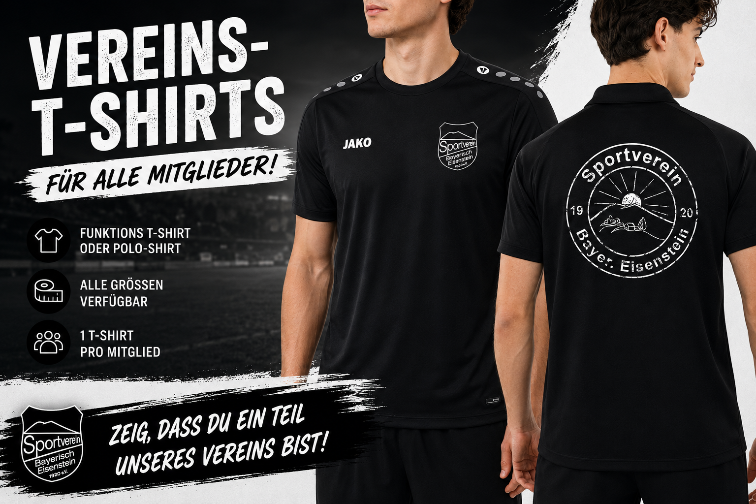 Bestellung von Vereins T-Shirts