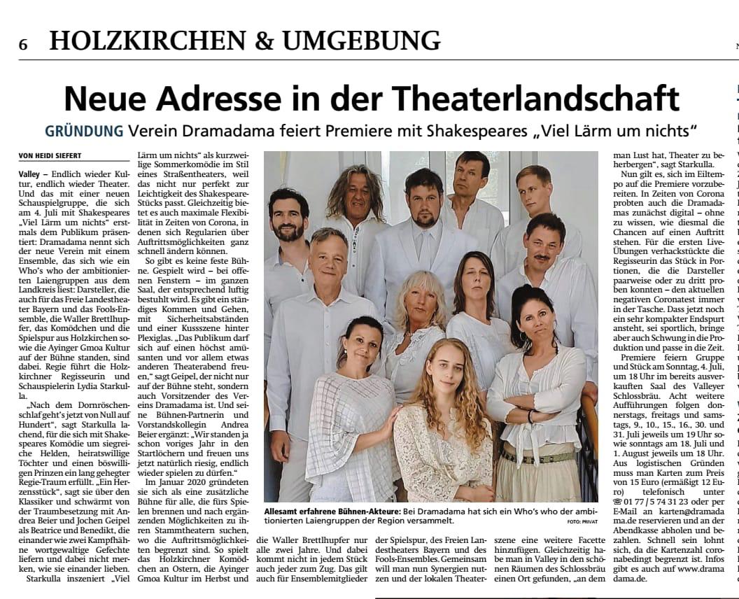 Merkur-Artikel vom 25.6.2021