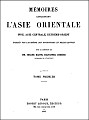 Henri CORDIER (1849-1925) : Les conquêtes de l'empereur de la Chine Mémoires concernant l'Asie orientale, Paris, tome I, 1913, pages 1-18.