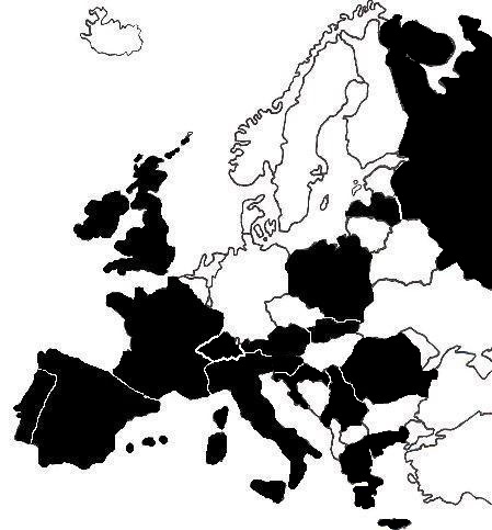 Participantes procedentes de los diferentes paises de Europa