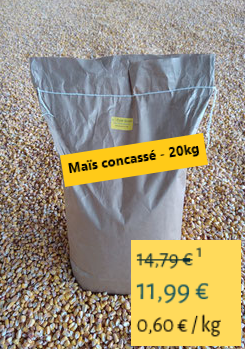 Maïs concassé - 20kg -
