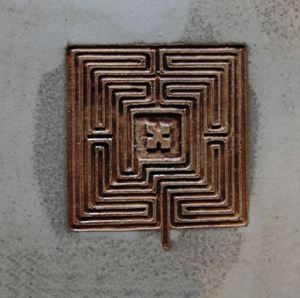 Keramik handgemacht, Labyrinth ca. 35 x 35 cm