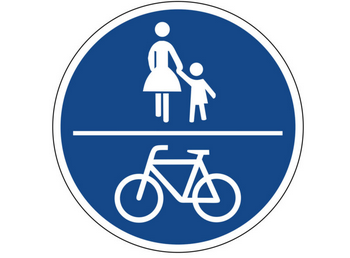 Schild Fussradweg