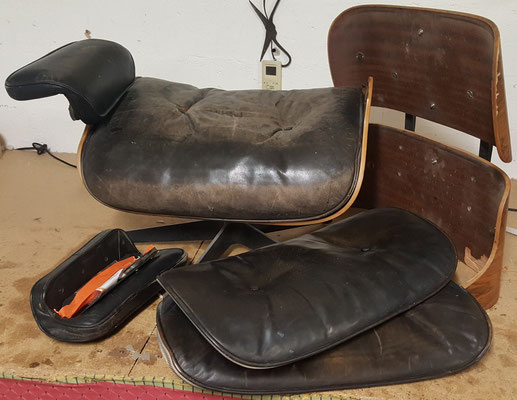 Fauteuil Lounge C.Eames à réparer
