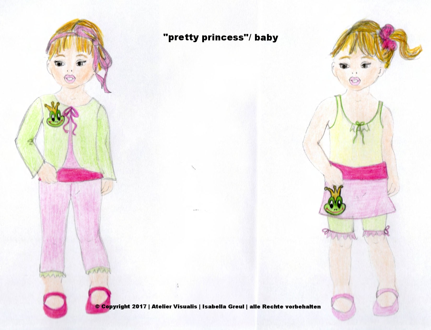 Modeentwurf Homewear baby zum Thema pretty princess