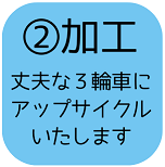 三輪車にアップサイクルします