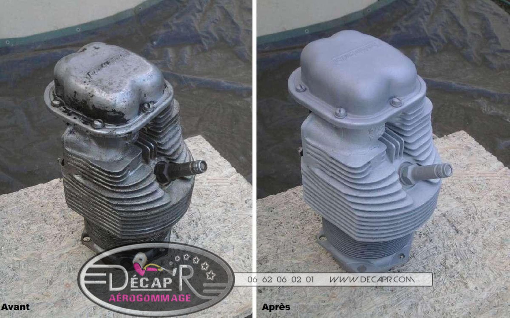 aérogommage décapage sablage moteur auto moto Décap'R