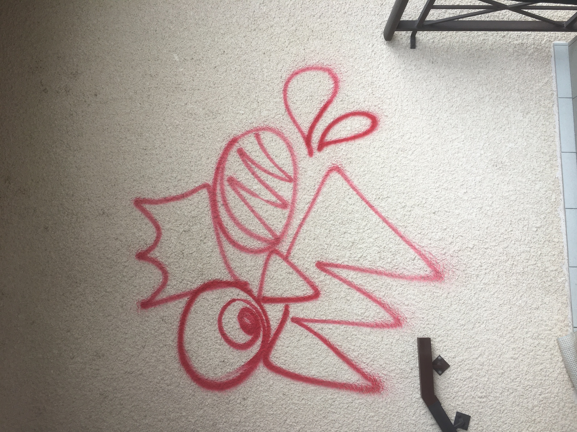 aérogommage dans une montée d'escalier 