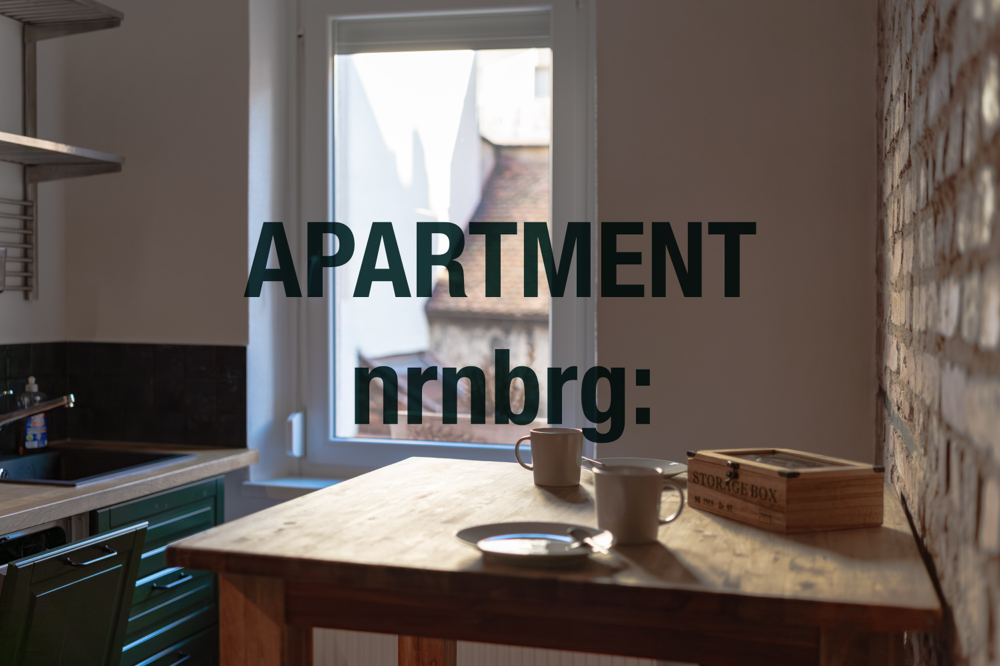 gedeckter Bartisch in einem Apartment in Nürnberg
