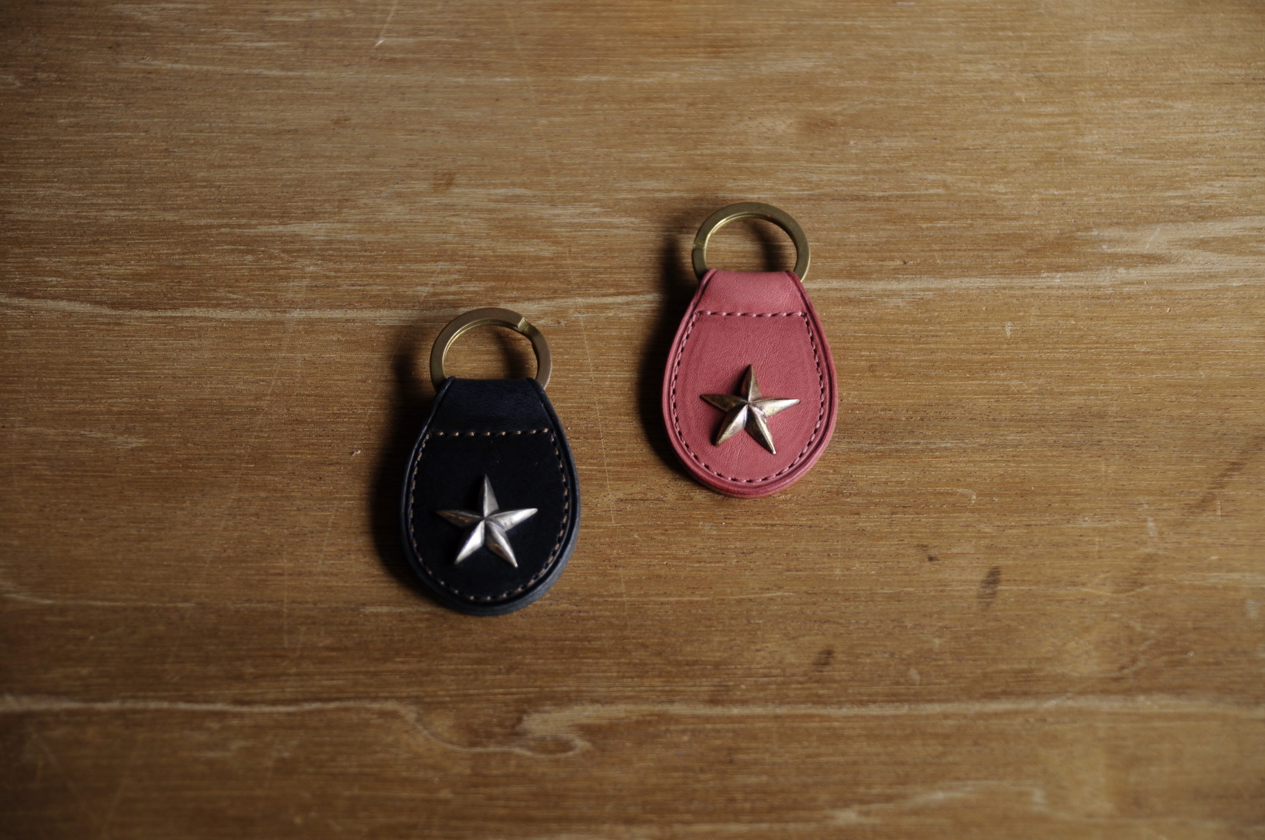 One Star Key Holder KUBIKI LEATHER HAND CRAFTS
