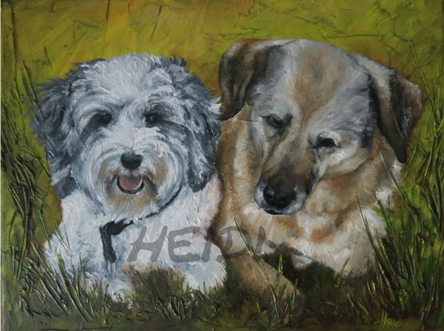 Hundpaar   30x40       Auftragsarbeit