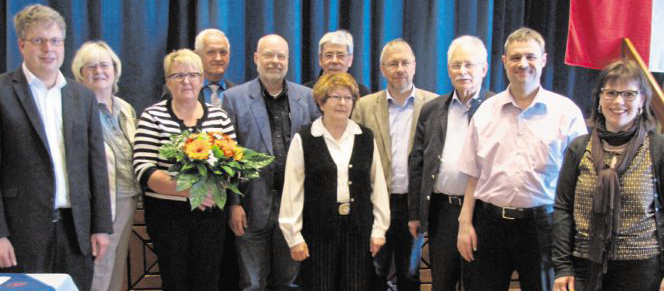 Die neue Führungsmannschaft des Sängerkreises Hersbruck, von links: Jan Meier, Elsbeth Gebhardt, Elisabeth Hensel, Heiner Bodendörfer, Dr. Olaf Kohlisch, Helga Schmidt, Alfred Engelhardt, Thomas Witschel, Helmut Fischer, Peter Windsheimer und Elke Jansa