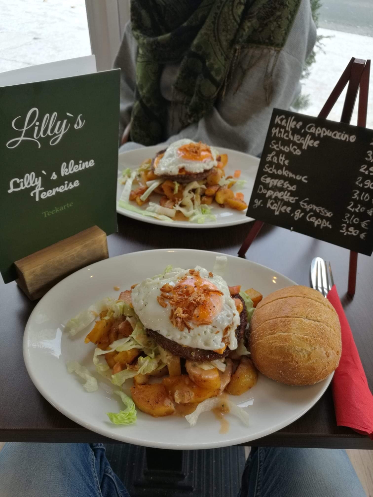 Burger mal anders....unser Kartoffelburger mit Spiegelei