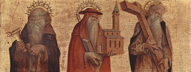 Carlo Crivelli (1430/5-1495/1500), Altarpredella aus Camerino um 1482, Mailand Brera